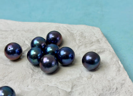 ONE Piece Rare AAAA 13-14mm Top Quality Peacock Half AND Full Drilled Round Edison Pearl #P3318