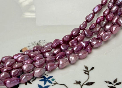 6-7x8-10 mm AAA Purple Pink Keshi Freshwater Pearls Beads Genuine High Luster Rice Nugget Keshi Pearl #P3284