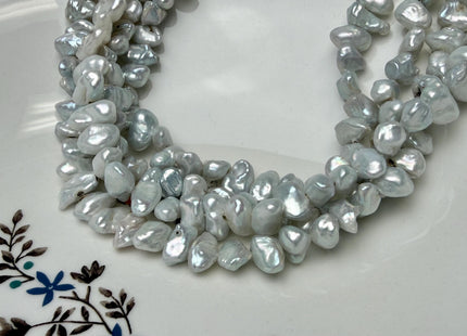 8x10-11 mm Natural White Keishi Nugget Freshwater Pearl Beads Center Drilled Keishi Pearls #341