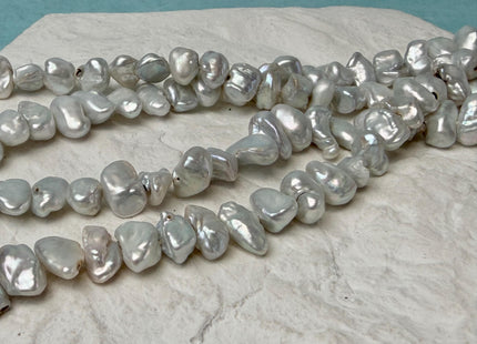 8x10-11 mm Natural White Keishi Nugget Freshwater Pearl Beads Center Drilled Keishi Pearls #341