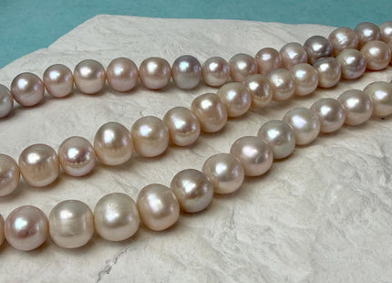 10-11 mm AA Natural Pink Color Off Round Freshwater Pearl 42 Beads #P3297