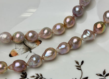 9-11 mm AAA Very Rare Natural Mauve Pink Freshwater Baroque/Edison Pearl Beads High Luster Genuine Purple Baroque Edison Pearl Beads #P3299