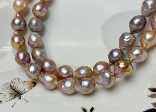 9-11 mm AAA Very Rare Natural Mauve Pink Freshwater Baroque/Edison Pearl Beads High Luster Genuine Purple Baroque Edison Pearl Beads #P3299