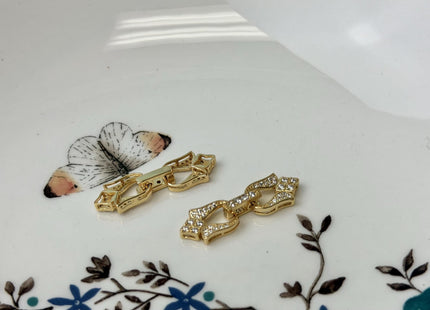 9x30 mm 925 Sterling Silver Lotus Shape Clasp Sterling Silver Findings 925 Sterling Silver Clasps W/CZ DIY Jewelry #10087-D