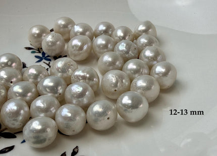 ONE Piece Rare AAAA Natural White 10-13 mm High Luster Full Drilled Baroque Edison Pearl #P3303