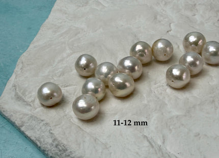 ONE Piece Rare AAAA Natural White 10-13 mm High Luster Full Drilled Baroque Edison Pearl #P3303