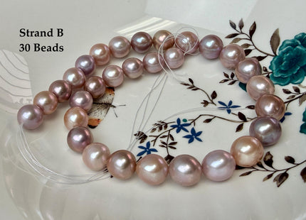 12-14mm AAA Very Rare Natural Multi Dark Mauve Pink Freshwater Baroque/Edison Pearl Beads High Luster Genuine Purple Edison Pearl #P3304