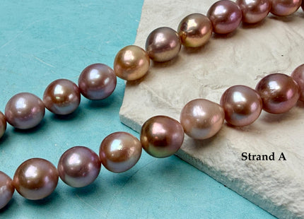 12-14mm AAA Very Rare Natural Multi Dark Mauve Pink Freshwater Baroque/Edison Pearl Beads High Luster Genuine Purple Edison Pearl #P3304