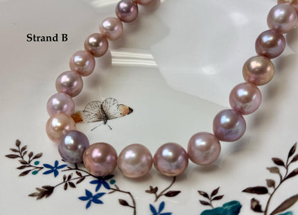 12-14mm AAA Very Rare Natural Multi Dark Mauve Pink Freshwater Baroque/Edison Pearl Beads High Luster Genuine Purple Edison Pearl #P3304