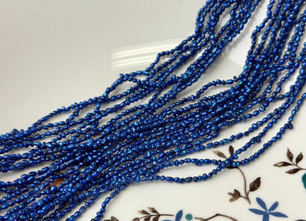 2x3-4 mm Baby Pink Or Royal Blue Rice Nugget Tiny Freshwater Seed Pearls #P3308