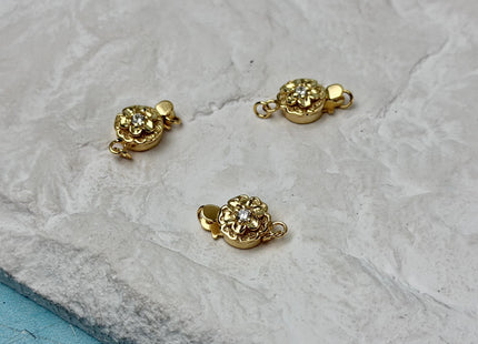 8mm 15mm Jumbo .925 Sterling Silver Clasp, Large Sterling Silver Finding Clasp, Silver Finding Clasps, Floral Design Jumbo Clasp #10062