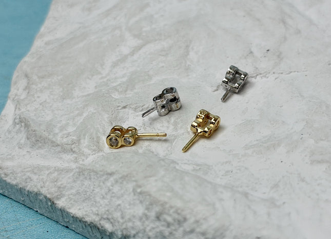 One Piece 925 Sterling Silver/Gold Pendant Setting Findings For Half Drilled Pearls #10377