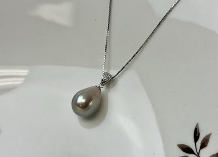 One Piece 925 Sterling Silver/Gold Pendant Setting Findings For Half Drilled Pearls #10380