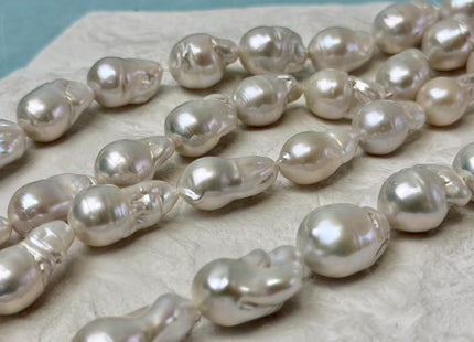 12x17-13x25 mm AA Very Rare Baroque Natural White Freshwater Pearls High Luster Pearl #P3315