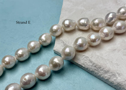 One-Of-A-Kind 11-14x14-20 mm AAA Jumbo Size Baroque Freshwater Pearl Beads Genuine Natural White Edison Baroque Pearls #P3310