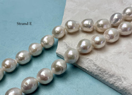 One-Of-A-Kind 11-14x14-20 mm AAA Jumbo Size Baroque Freshwater Pearl Beads Genuine Natural White Edison Baroque Pearls #P3310