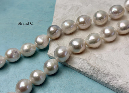One-Of-A-Kind 11-14x14-20 mm AAA Jumbo Size Baroque Freshwater Pearl Beads Genuine Natural White Edison Baroque Pearls #P3310