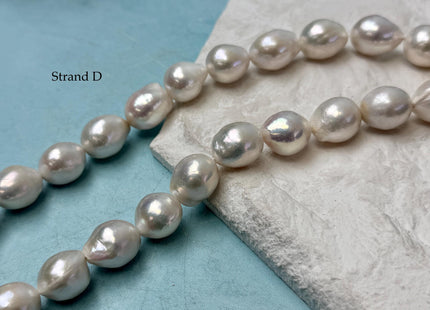 One-Of-A-Kind 11-14x14-20 mm AAA Jumbo Size Baroque Freshwater Pearl Beads Genuine Natural White Edison Baroque Pearls #P3310