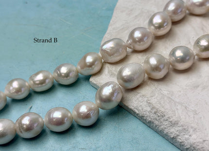 One-Of-A-Kind 11-14x14-20 mm AAA Jumbo Size Baroque Freshwater Pearl Beads Genuine Natural White Edison Baroque Pearls #P3310