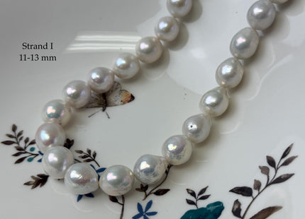 One-Of-A-Kind 11-14x14-20 mm Jumbo Size Baroque Freshwater Pearl Beads Genuine Natural White Freshwater Edison Baroque Pearls #P3310