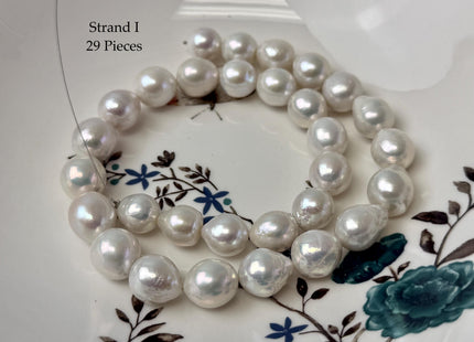 One-Of-A-Kind 11-14x14-20 mm Jumbo Size Baroque Freshwater Pearl Beads Genuine Natural White Freshwater Edison Baroque Pearls #P3310