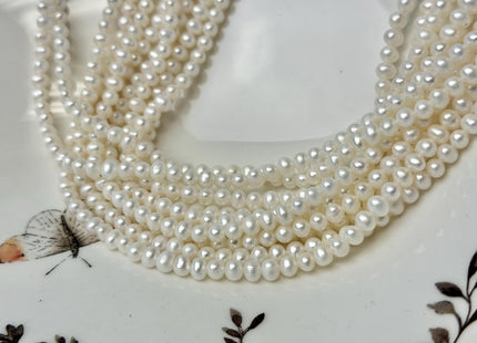 3.5-4 mm AA Tiny Seed Natural White Potato Freshwater Pearl Beads Genuine Tiny Freshwater Pearl Beads 93 Pieces #1372