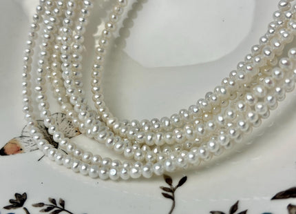 3.5-4 mm 4-4.5 mm AAA Tiny Seed Natural White Potato Freshwater Pearl Beads Genuine Tiny Freshwater Pearl Beads 102 Pieces #1007