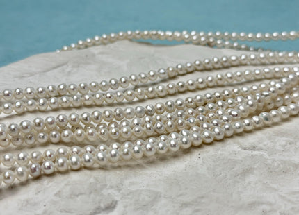 3.5-4 mm 4-4.5 mm AAA Tiny Seed Natural White Potato Freshwater Pearl Beads Genuine Tiny Freshwater Pearl Beads 102 Pieces #1007