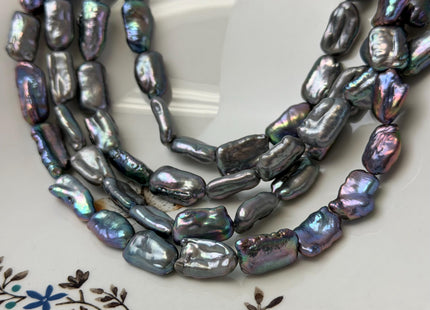 9-10x15-24 mm Peacock Color Keshi Biwa Stick Freshwater Pearl Beads Genuine Super High Luster Unique Keshi Biwa Freshwater Pearl #P3329