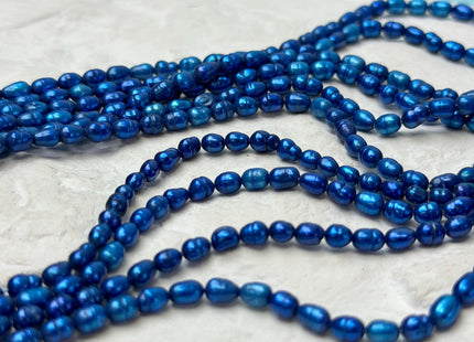 3x4 mm Baby Pink or Royal Blue Rice Tiny Freshwater Seed Pearls Tiny Freshwater Pearl Beads Genuine Natural Rice Freshwater Pearls #P3325