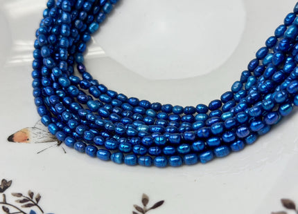 3x4 mm Baby Pink or Royal Blue Rice Tiny Freshwater Seed Pearls Tiny Freshwater Pearl Beads Genuine Natural Rice Freshwater Pearls #P3325