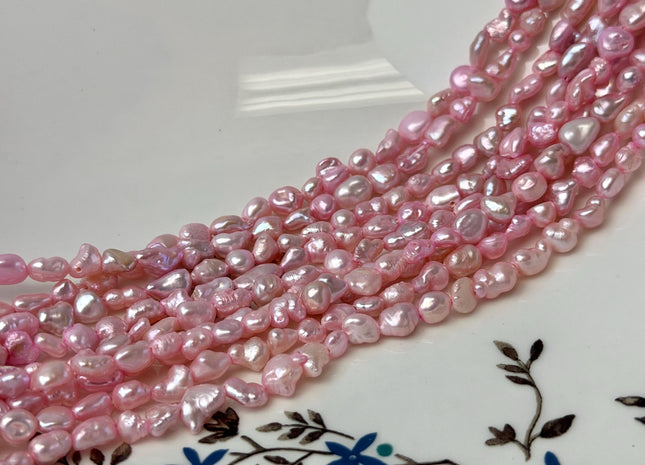 4x5-7 mm Baby Pink Or Royal Blue Rice Nugget Tiny Oval Rice Nugget Unique Freshwater Small Seed Pearls #P3322