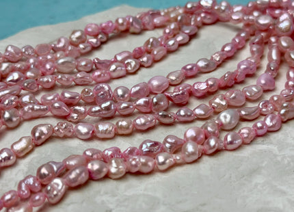 4x5-7 mm Baby Pink Or Royal Blue Rice Nugget Tiny Oval Rice Nugget Unique Freshwater Small Seed Pearls #P3322