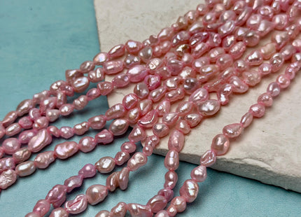 4x5-7 mm Baby Pink Or Royal Blue Rice Nugget Tiny Oval Rice Nugget Unique Freshwater Small Seed Pearls #P3322