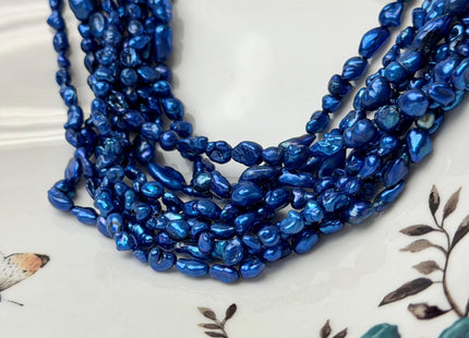 4x5-7 mm Baby Pink Or Royal Blue Rice Nugget Tiny Oval Rice Nugget Unique Freshwater Small Seed Pearls #P3322