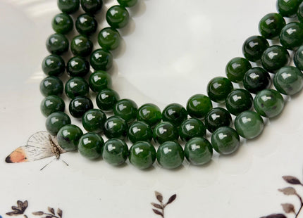 6 mm 8 mm 10 mm AAA Smooth Round Dark Green Emerald Gemstone Loose Beads 15 Inches Strand #4763