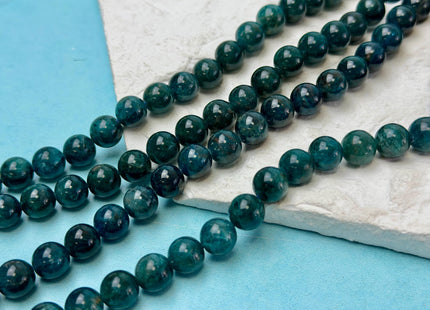 8 mm 8.5-9 mm Smooth Round Natural Apatite Gemstone Beads Natural Apatite Beads #4762