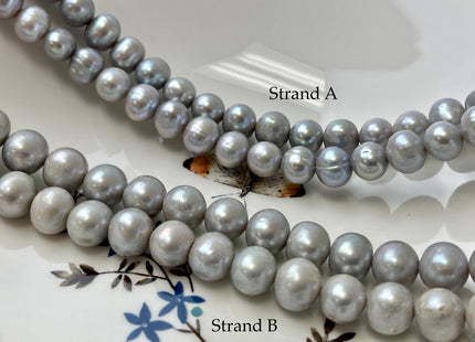 9-11 mm AA Gray Color Potato Freshwater Pearl Beads Cultured Freshwater Pearls #P3348