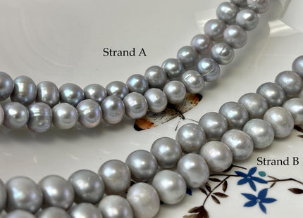 9-11 mm AA Gray Color Potato Freshwater Pearl Beads Cultured Freshwater Pearls #P3348