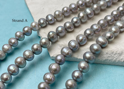9-11 mm AA Gray Color Potato Freshwater Pearl Beads Cultured Freshwater Pearls #P3348