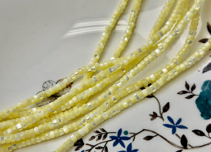 4 mm Smooth Rondelle Heishi Natural Mother of Pearl Gemstone Beads Pink Green Blue Purple Yellow MOP Beads 15.5 Inches Strand #4769