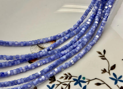 4 mm Smooth Rondelle Heishi Natural Mother of Pearl Gemstone Beads Pink Green Blue Purple Yellow MOP Beads 15.5 Inches Strand #4769