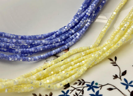 4 mm Smooth Rondelle Heishi Natural Mother of Pearl Gemstone Beads Pink Green Blue Purple Yellow MOP Beads 15.5 Inches Strand #4769