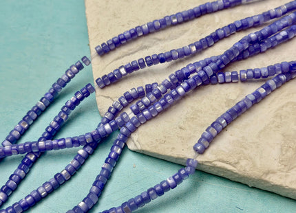 4 mm Smooth Rondelle Heishi Natural Mother of Pearl Gemstone Beads Pink Green Blue Purple Yellow MOP Beads 15.5 Inches Strand #4769