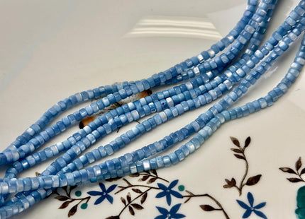 4 mm Smooth Rondelle Heishi Natural Mother of Pearl Gemstone Beads Pink Green Blue Purple Yellow MOP Beads 15.5 Inches Strand #4769