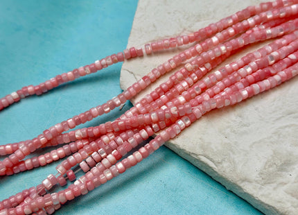 4 mm Smooth Rondelle Heishi Natural Mother of Pearl Gemstone Beads Pink Green Blue Purple Yellow MOP Beads 15.5 Inches Strand #4769