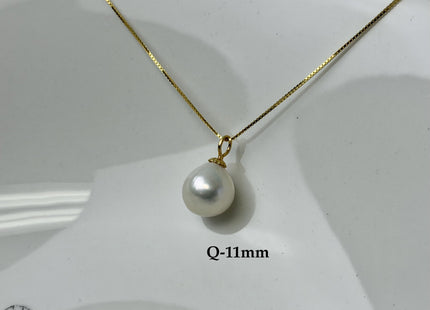 One-Of-A-Kind 11-25 mm Rare Natural White Baroque/Edison Pearl With .925 Sterling Silver/Gold Pendant #PD0010