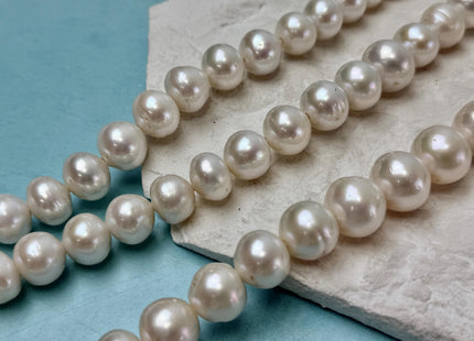 13-17 mm Natural White Freshwater Baroque Edison Pearl Beads Large 2.2mm Hole Jumbo Pearl Beads #P3323