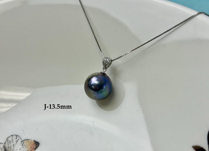 One-Of-A-Kind 11-18 mm Rare Natural Mauve Pink or Peacock Baroque/Edison Pearl With .925 Sterling Silver/Gold Pendant #PD0011