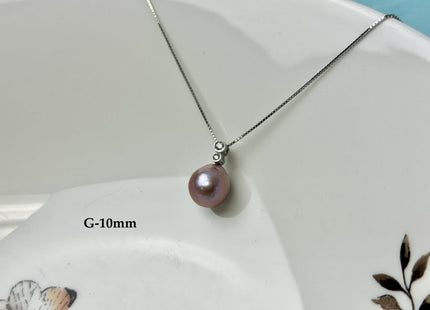 One-Of-A-Kind 11-18 mm Rare Natural Mauve Pink or Peacock Baroque/Edison Pearl With .925 Sterling Silver/Gold Pendant #PD0011